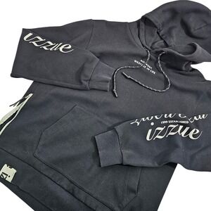 izzue Graphic Hoodie Mens Medium (3/170/88A) Spellout Streetwear Asia Luxury HTF